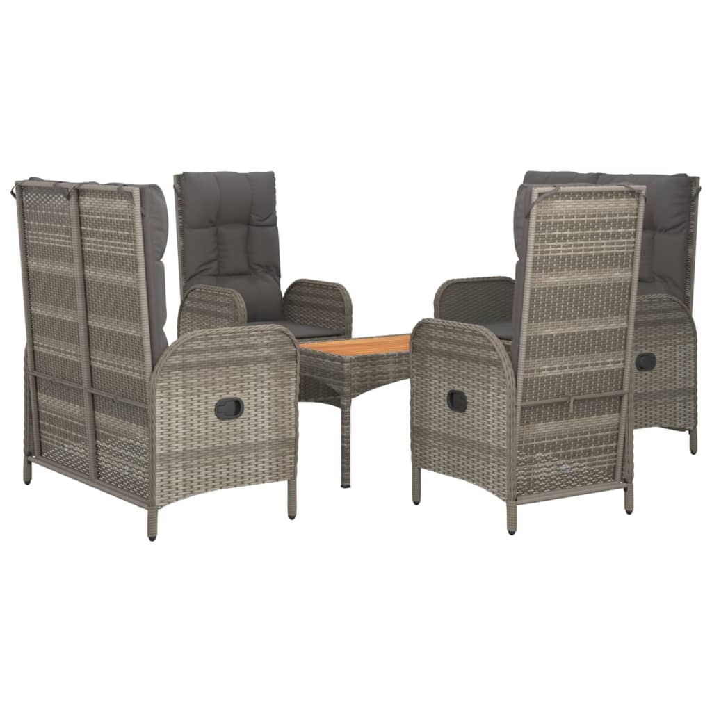 Set Mobilier De Grădină Cu Perne, 5 Piese, , Poliratan