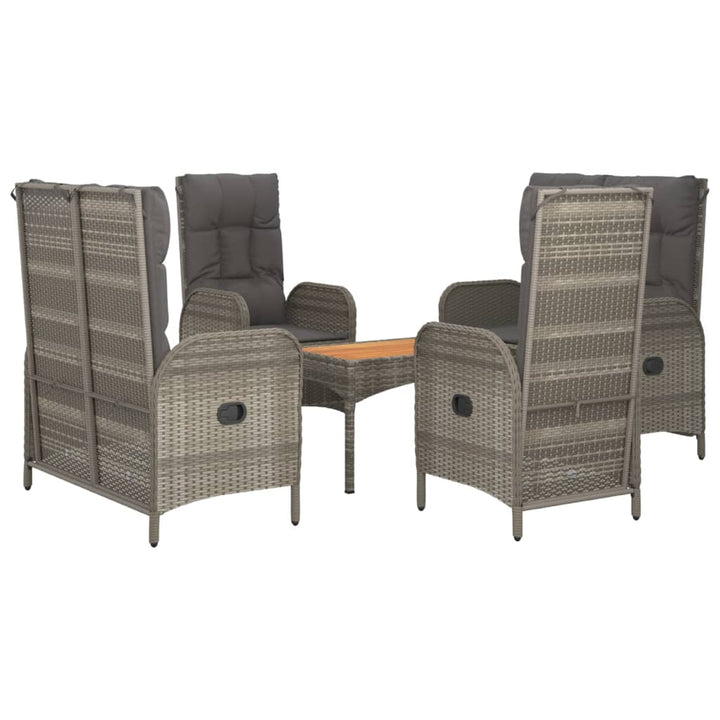 Set Mobilier De Grădină Cu Perne, 5 Piese, , Poliratan