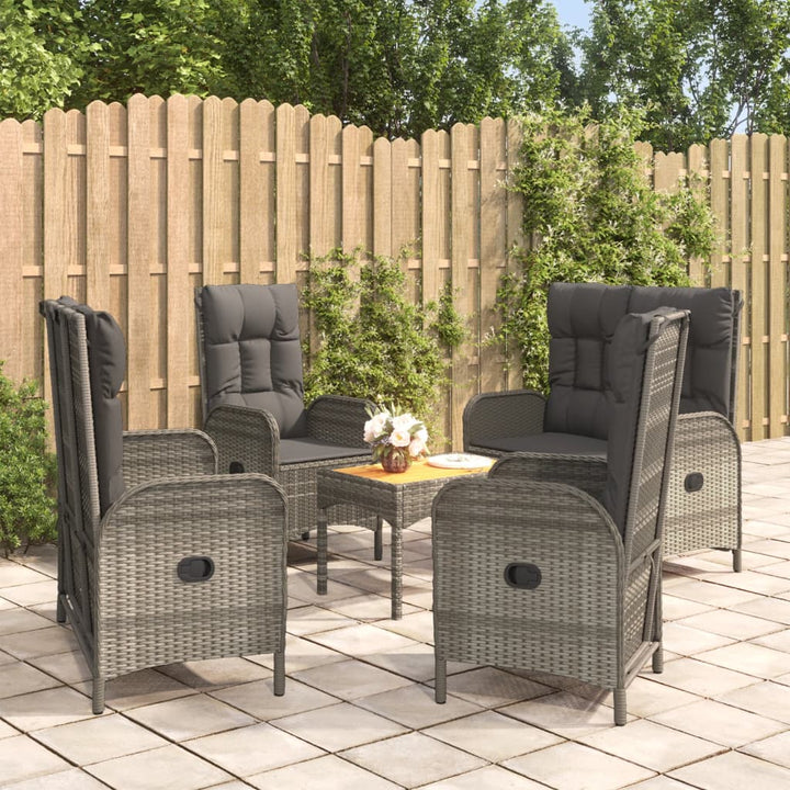Set Mobilier De Grădină Cu Perne, 5 Piese, , Poliratan
