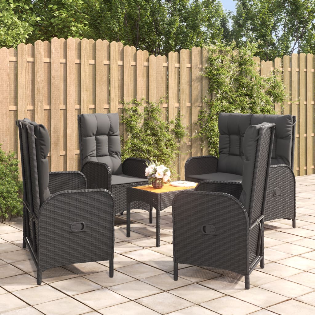 Set Mobilier De Grădină Cu Perne, 5 Piese, , Poliratan