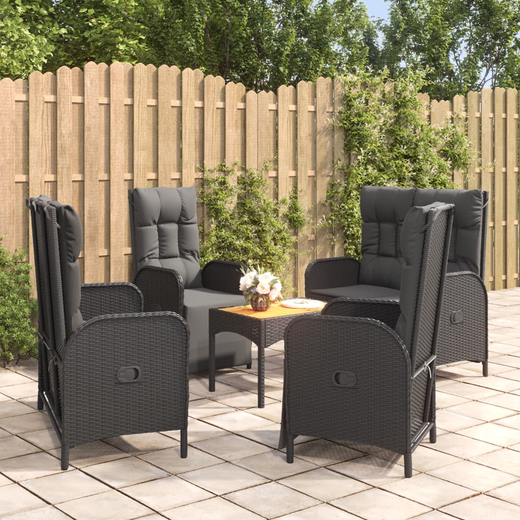 Set Mobilier De Grădină Cu Perne, 5 Piese, , Poliratan