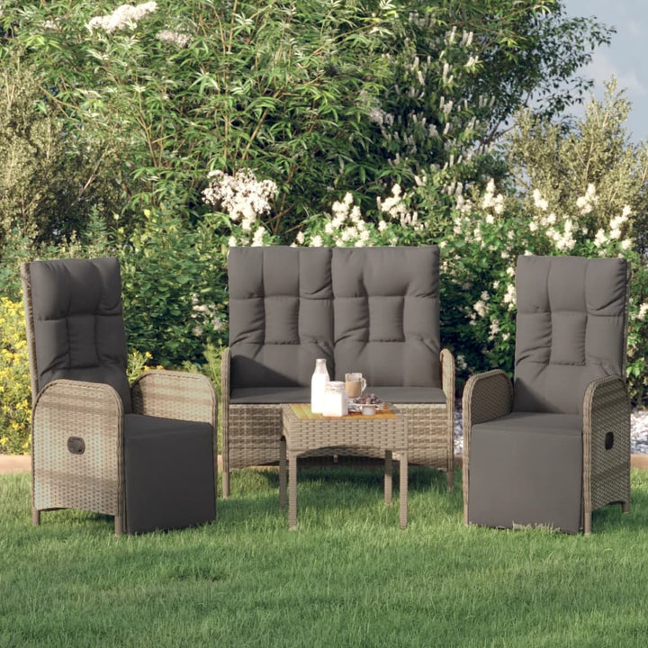 Set Mobilier De Grădină Cu Perne, 5 Piese, , Poliratan