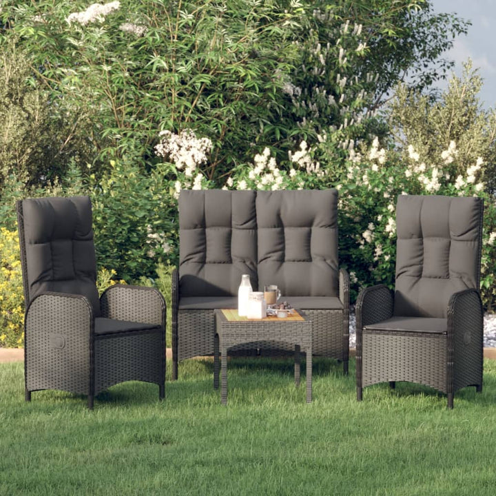 Set Mobilier De Grădină Cu Perne, 5 Piese, , Poliratan