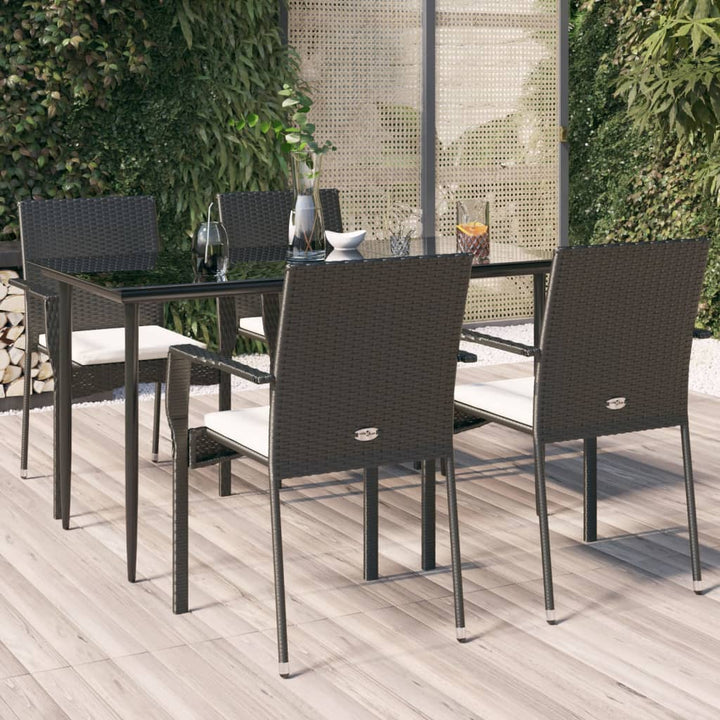 Set Mobilier De Grădină Cu Perne, 5 Piese, , Poliratan