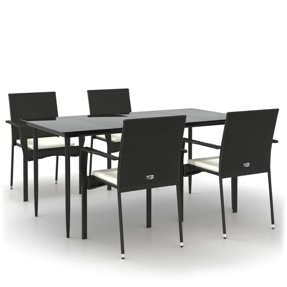 Set Mobilier De Grădină Cu Perne, 5 Piese, , Poliratan