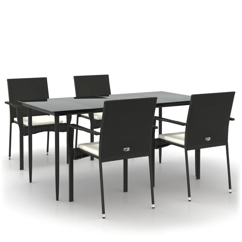 Set Mobilier De Grădină Cu Perne, 5 Piese, , Poliratan