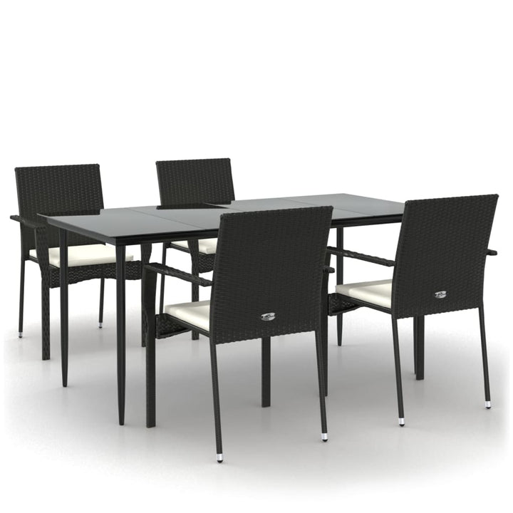 Set Mobilier De Grădină Cu Perne, 5 Piese, , Poliratan
