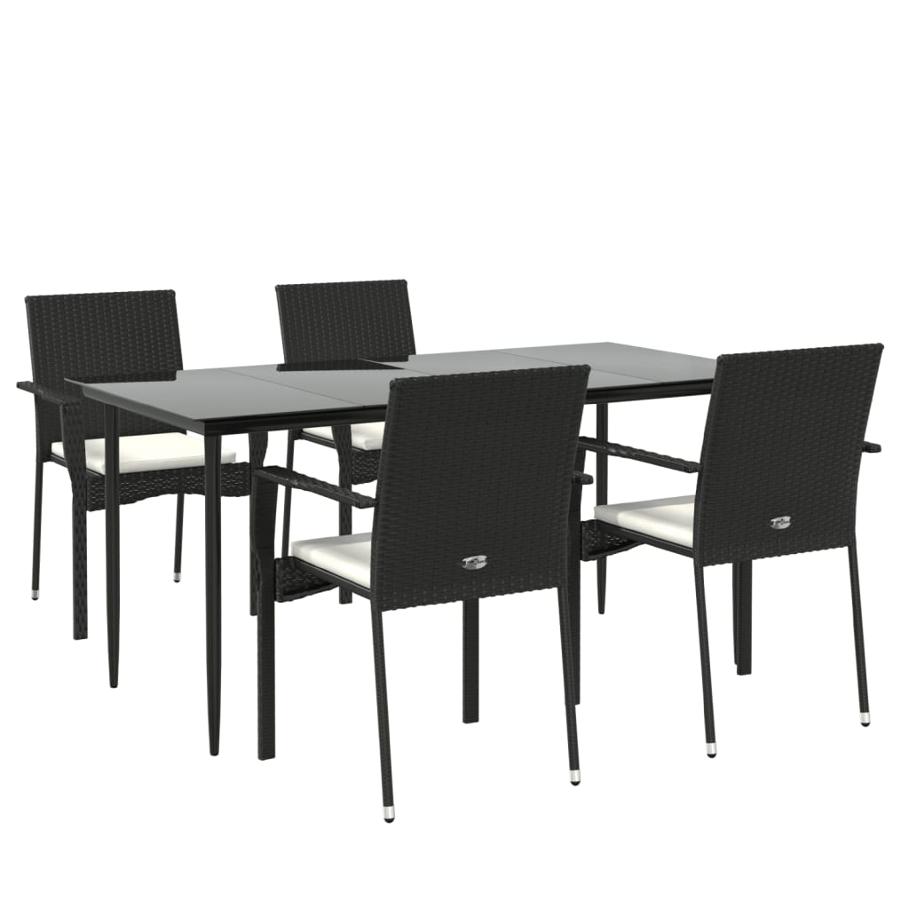 Set Mobilier De Grădină Cu Perne, 5 Piese, , Poliratan