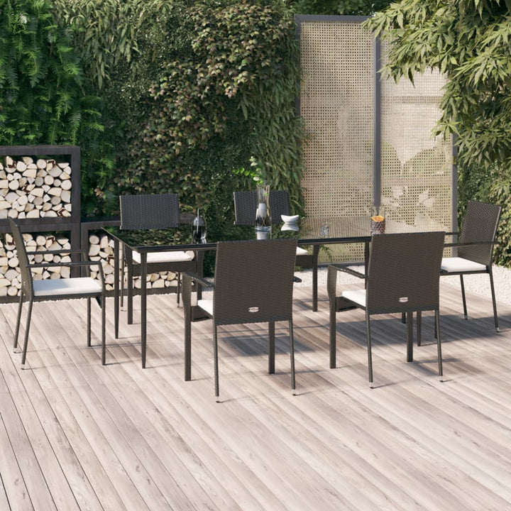Set Mobilier De Grădină Cu Perne, 5 Piese, , Poliratan