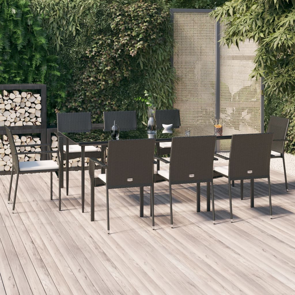 Set Mobilier De Grădină Cu Perne, 5 Piese, , Poliratan