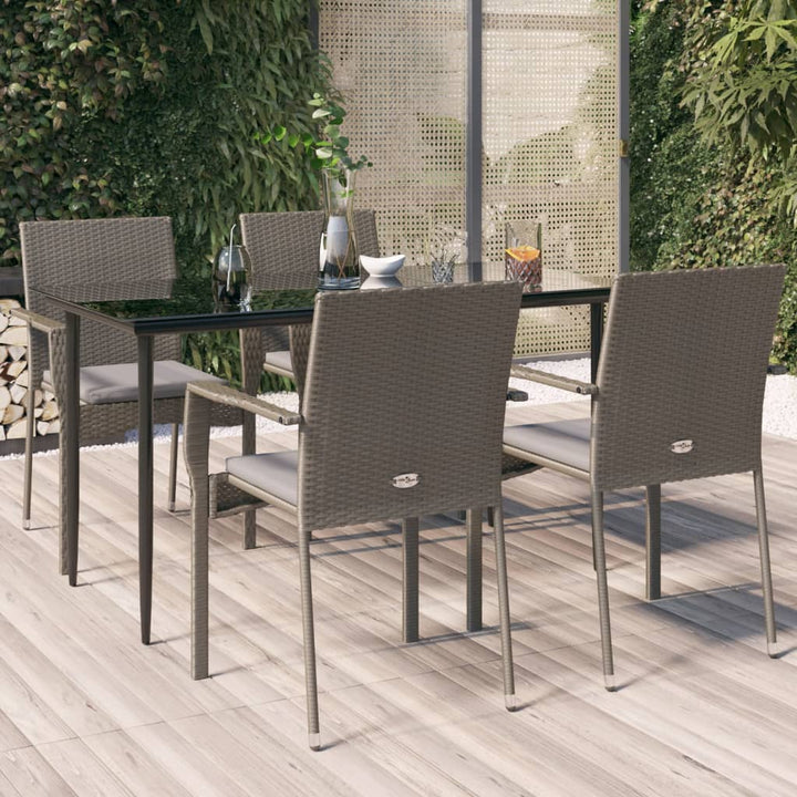 Set Mobilier De Grădină Cu Perne, 5 Piese, , Poliratan