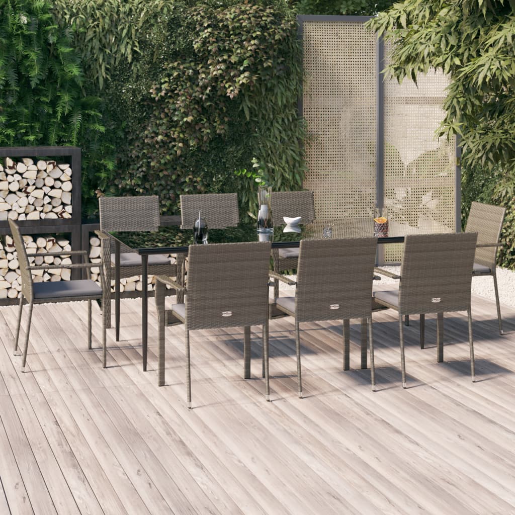 Set Mobilier De Grădină Cu Perne, 5 Piese, , Poliratan