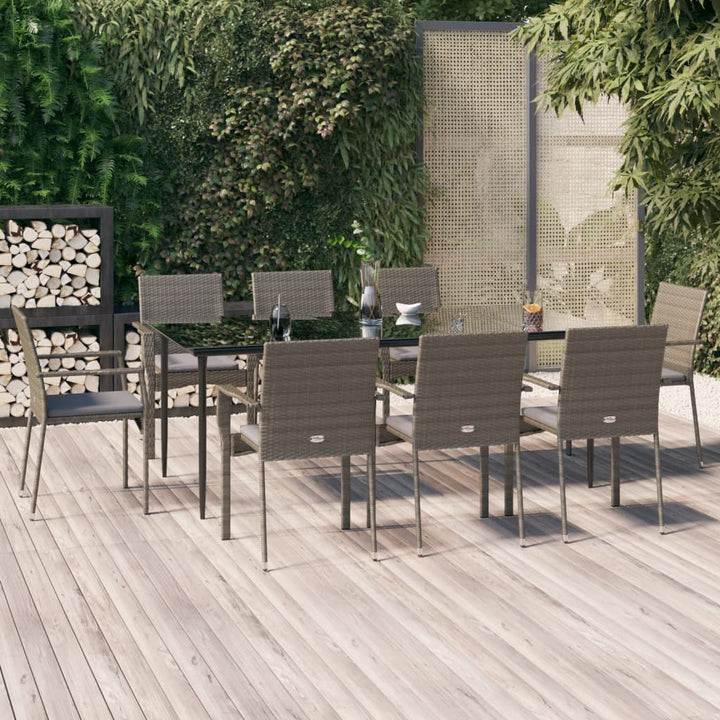 Set Mobilier De Grădină Cu Perne, 5 Piese, , Poliratan