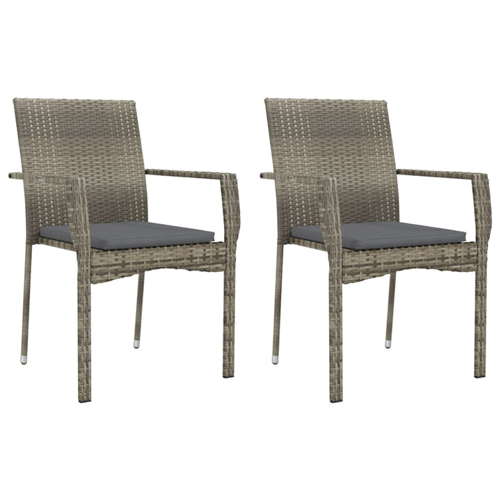 Set Mobilier De Grădină Cu Perne, 3 Piese, Negru/, Poliratan