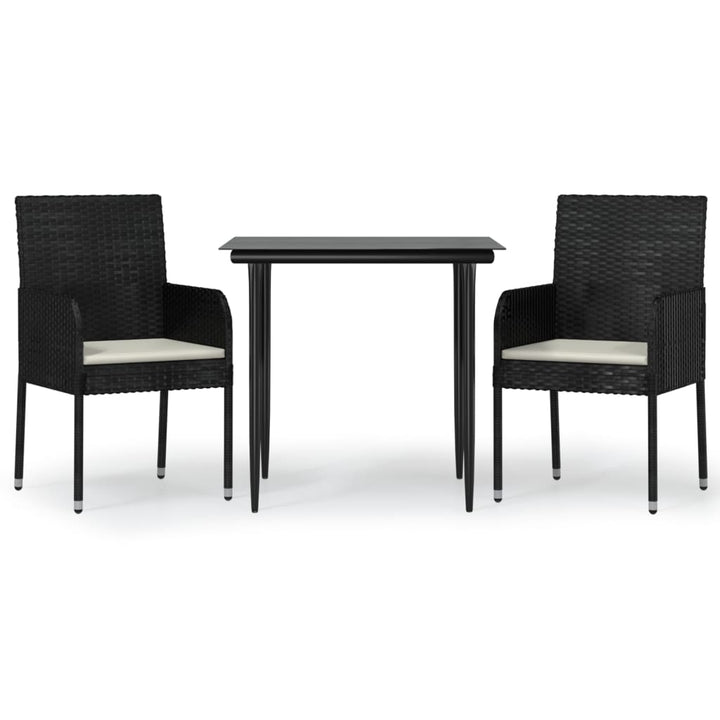 Set Mobilier De Grădină Cu Perne, 3 Piese, , Poliratan