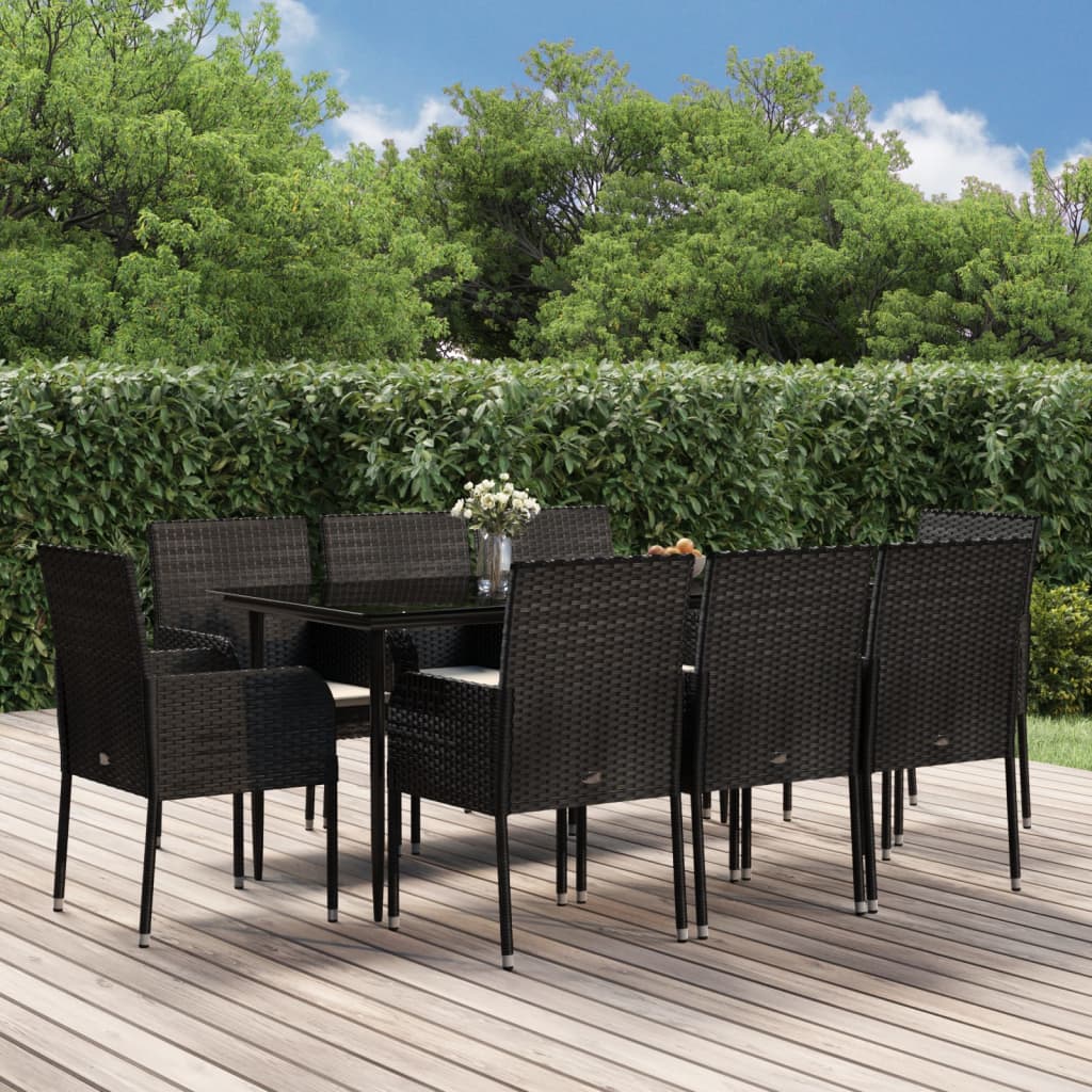 Set Mobilier De Grădină Cu Perne, 3 Piese, , Poliratan