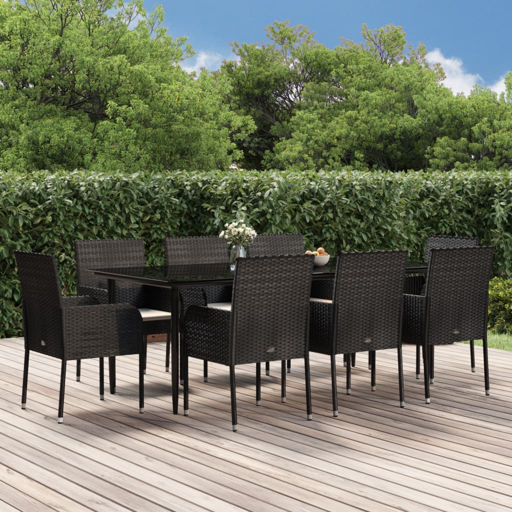 Set Mobilier De Grădină Cu Perne, 3 Piese, , Poliratan