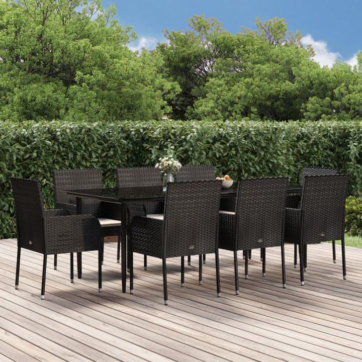 Set Mobilier De Grădină Cu Perne, 3 Piese, , Poliratan