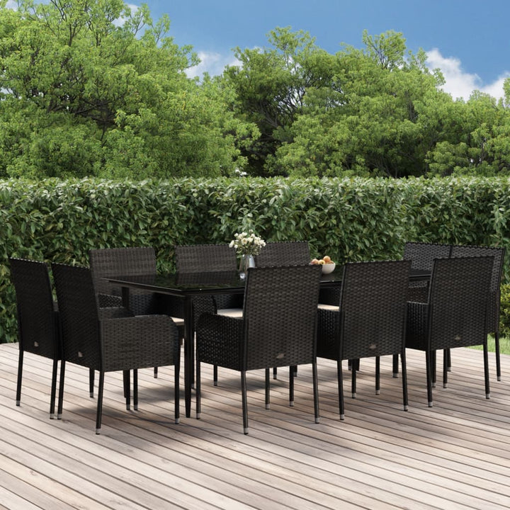 Set Mobilier De Grădină Cu Perne, 3 Piese, , Poliratan
