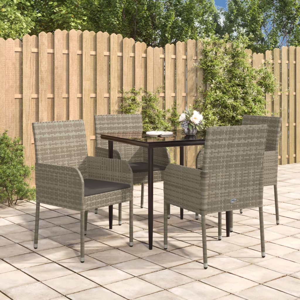 Set Mobilier De Grădină Cu Perne, 3 Piese, , Poliratan