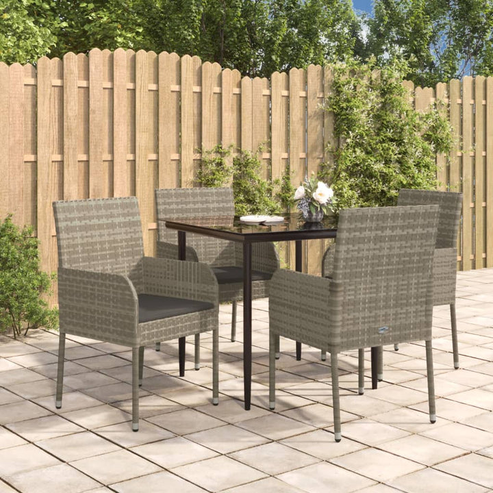 Set Mobilier De Grădină Cu Perne, 3 Piese, , Poliratan