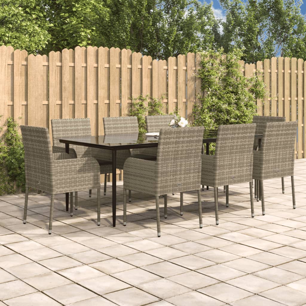Set Mobilier De Grădină Cu Perne, 3 Piese, , Poliratan
