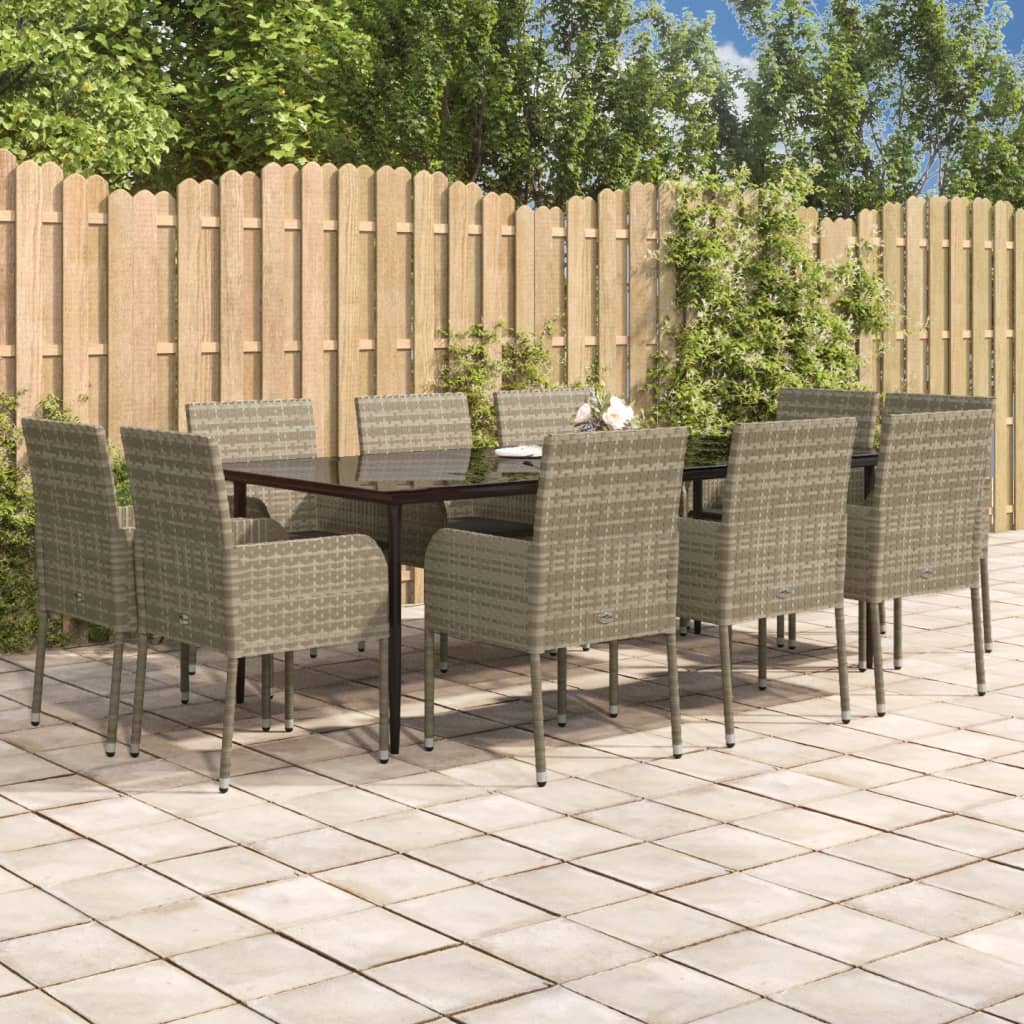 Set Mobilier De Grădină Cu Perne, 3 Piese, , Poliratan