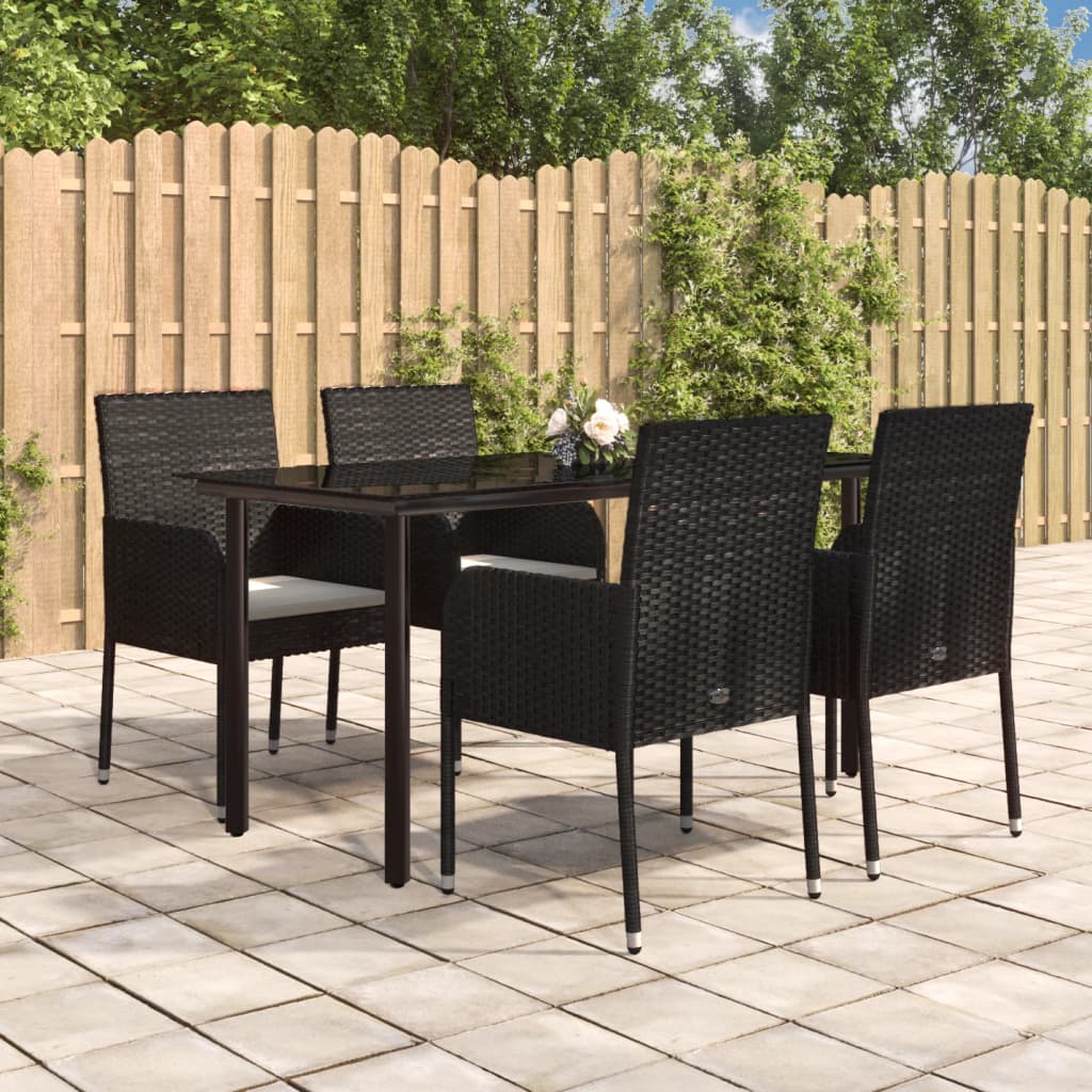 Set Mobilier De Grădină Cu Perne, 9 Piese, , Poliratan