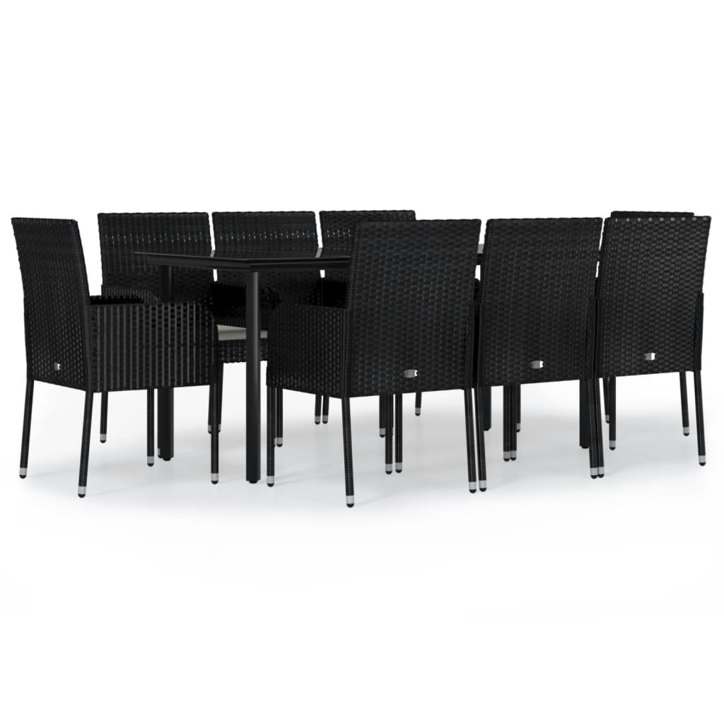 Set Mobilier De Grădină Cu Perne, 9 Piese, , Poliratan