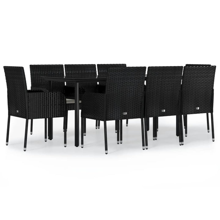 Set Mobilier De Grădină Cu Perne, 9 Piese, , Poliratan