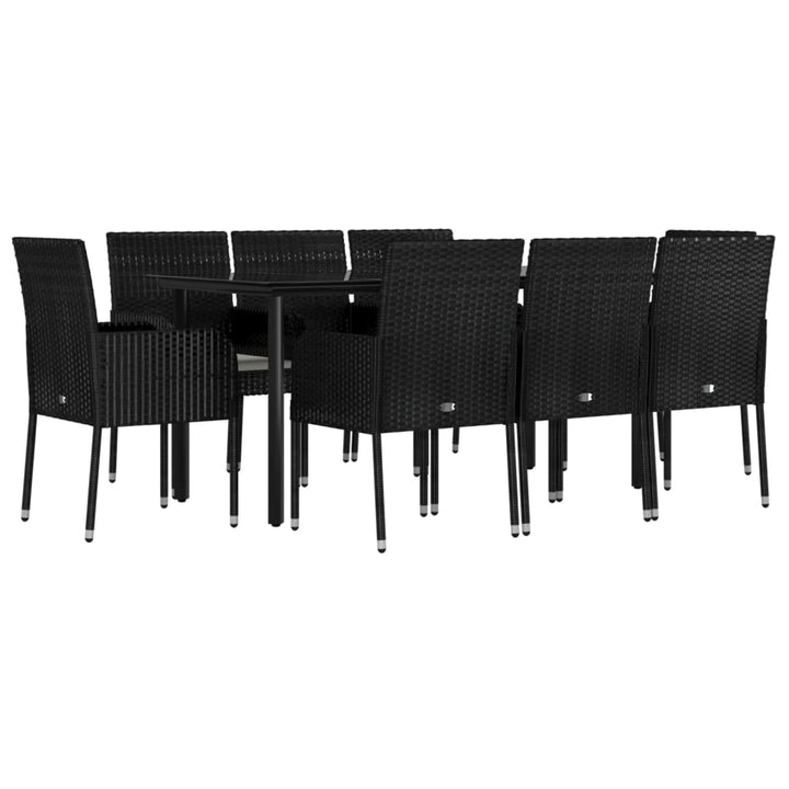 Set Mobilier De Grădină Cu Perne, 9 Piese, , Poliratan