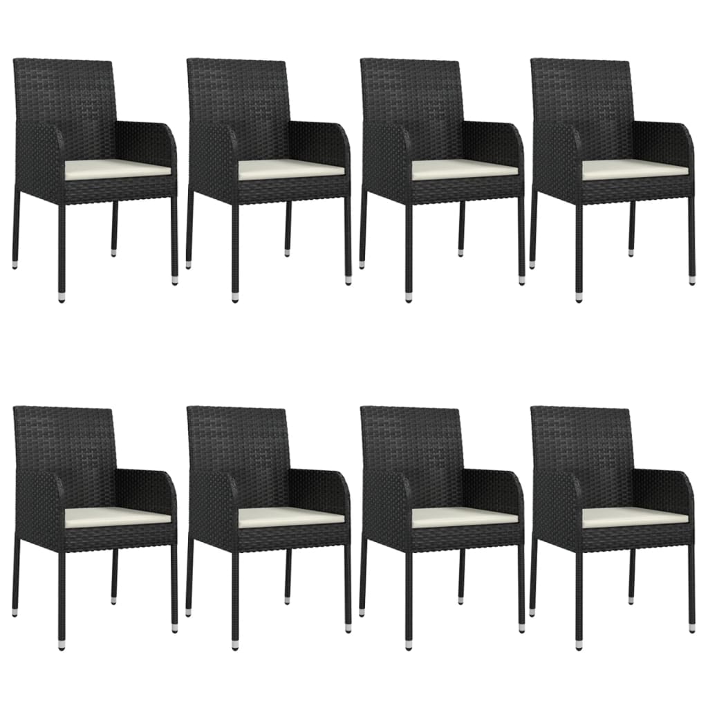Set Mobilier De Grădină Cu Perne, 9 Piese, , Poliratan