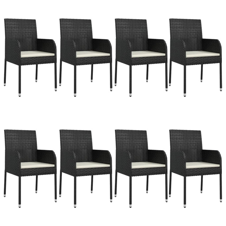 Set Mobilier De Grădină Cu Perne, 9 Piese, , Poliratan