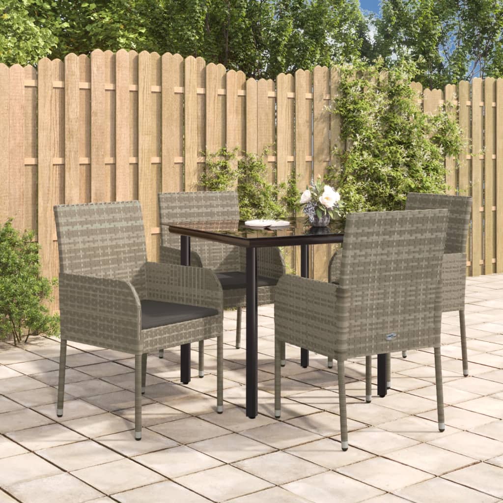 Set Mobilier De Grădină Cu Perne, 9 Piese, , Poliratan