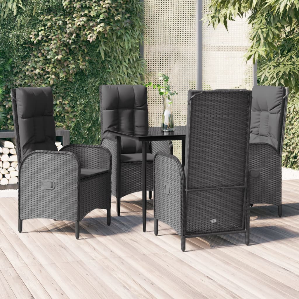 Set Mobilier De Grădină Cu Perne, 5 Piese, , Poliratan