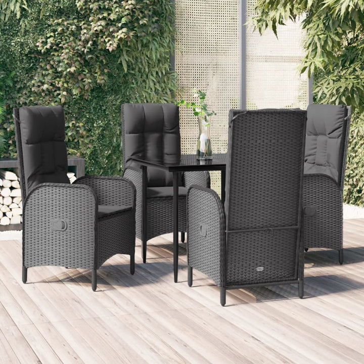 Set Mobilier De Grădină Cu Perne, 5 Piese, , Poliratan