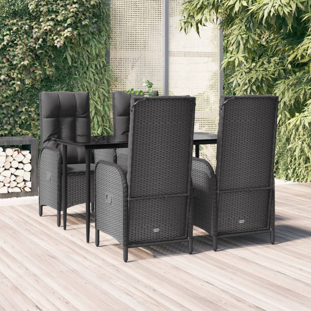 Set Mobilier De Grădină Cu Perne, 5 Piese, , Poliratan