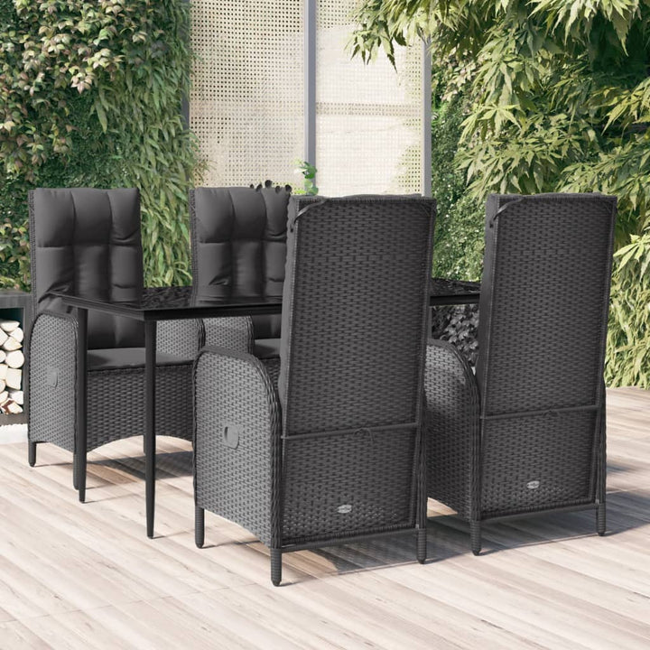 Set Mobilier De Grădină Cu Perne, 5 Piese, , Poliratan