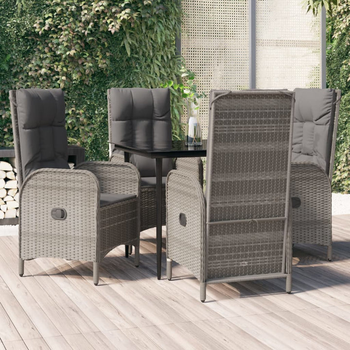 Set Mobilier De Grădină Cu Perne, 5 Piese, , Poliratan
