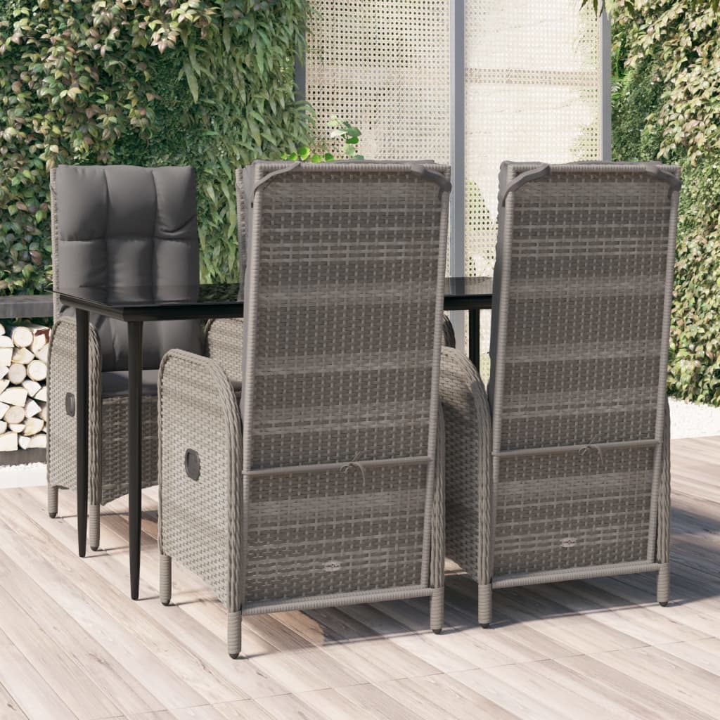 Set Mobilier De Grădină Cu Perne, 5 Piese, , Poliratan