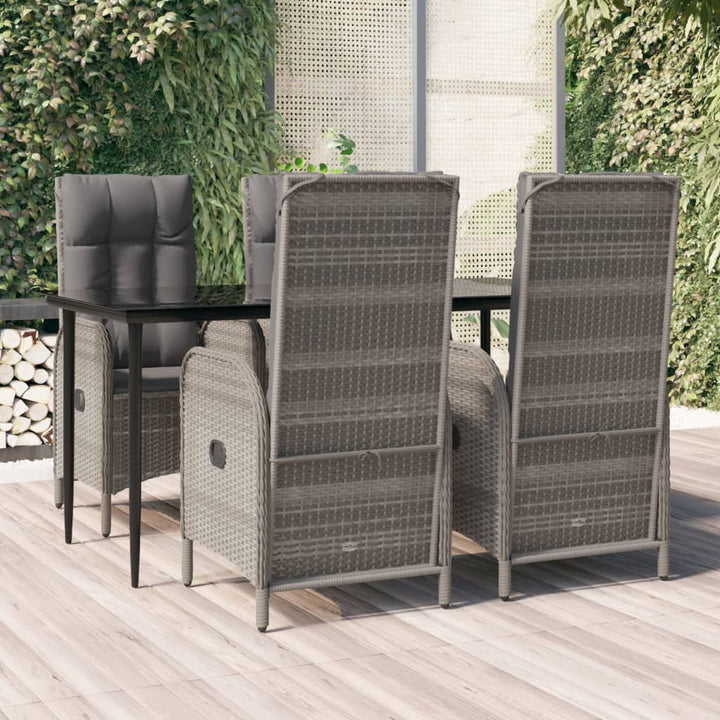 Set Mobilier De Grădină Cu Perne, 5 Piese, , Poliratan
