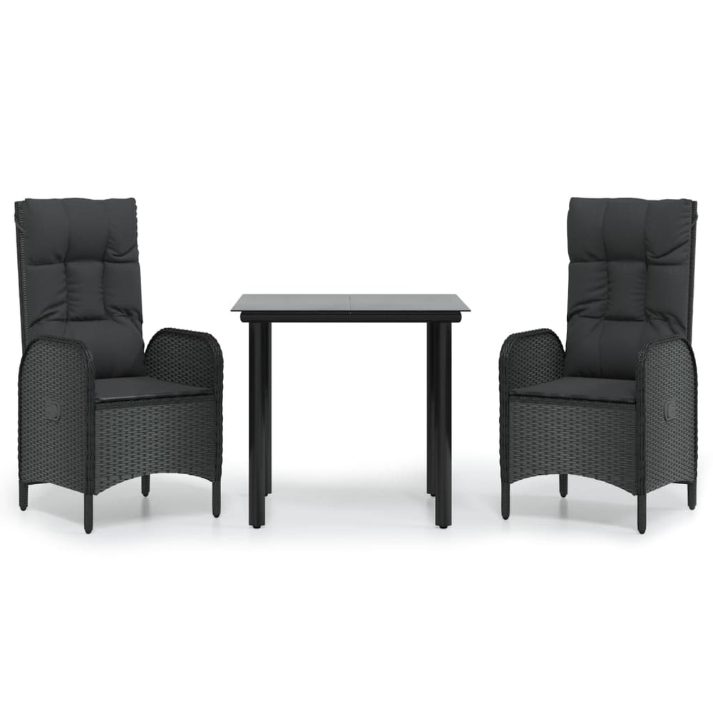 Set Mobilier De Grădină Cu Perne, 3 Piese, , Poliratan