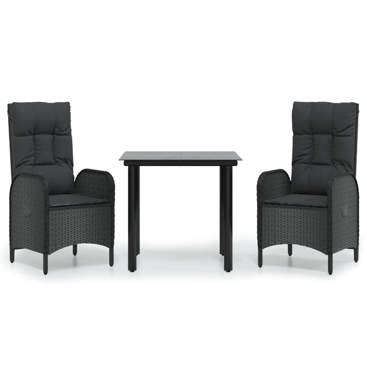 Set Mobilier De Grădină Cu Perne, 3 Piese, , Poliratan