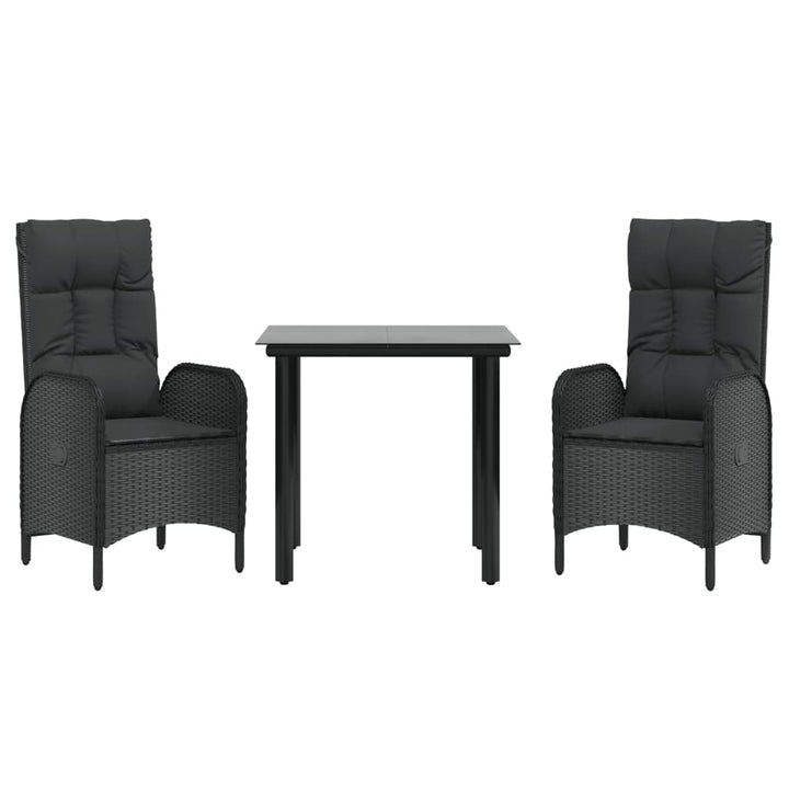 Set Mobilier De Grădină Cu Perne, 3 Piese, , Poliratan