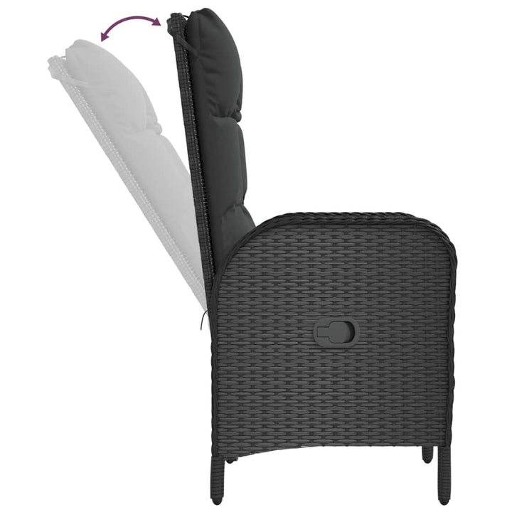Set Mobilier De Grădină Cu Perne, 3 Piese, , Poliratan