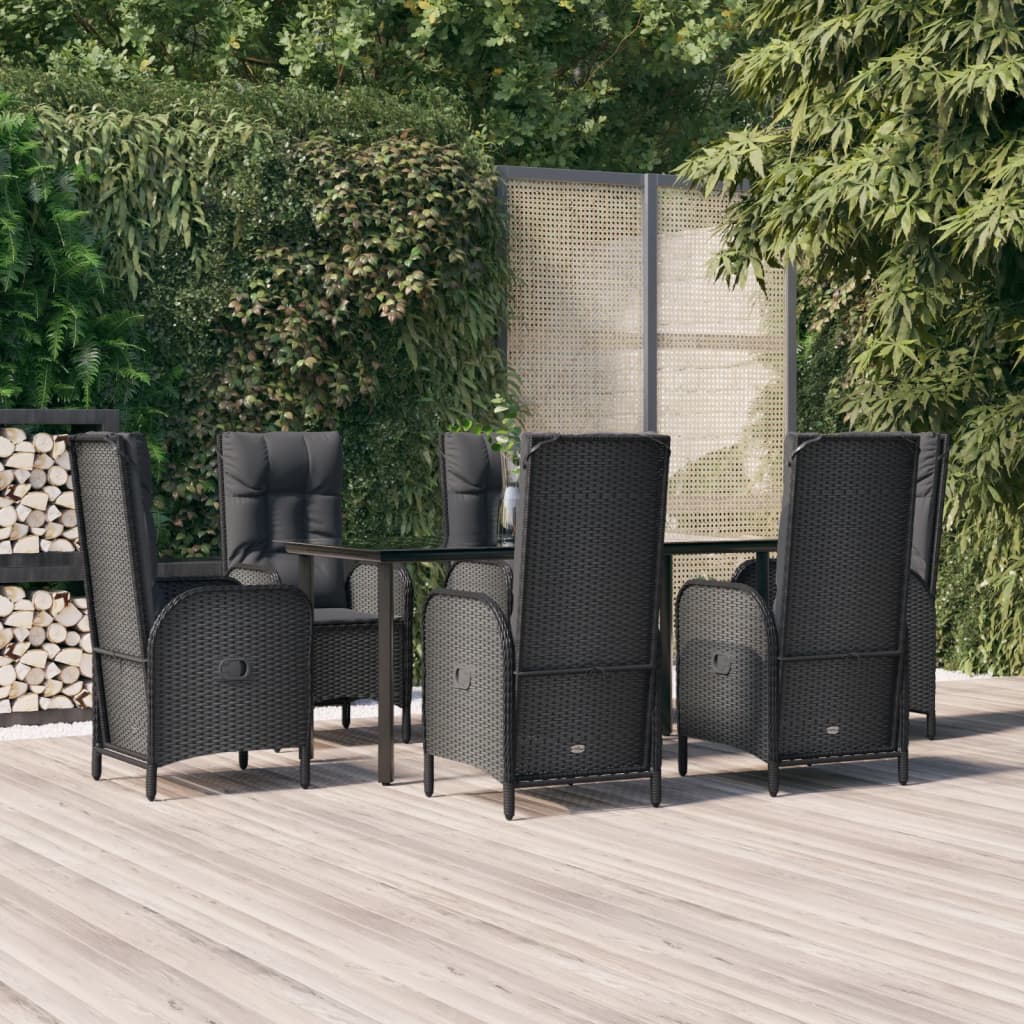 Set Mobilier De Grădină Cu Perne, 3 Piese, , Poliratan