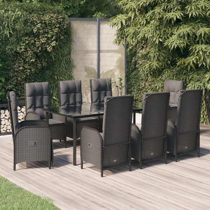 Set Mobilier De Grădină Cu Perne, 3 Piese, , Poliratan