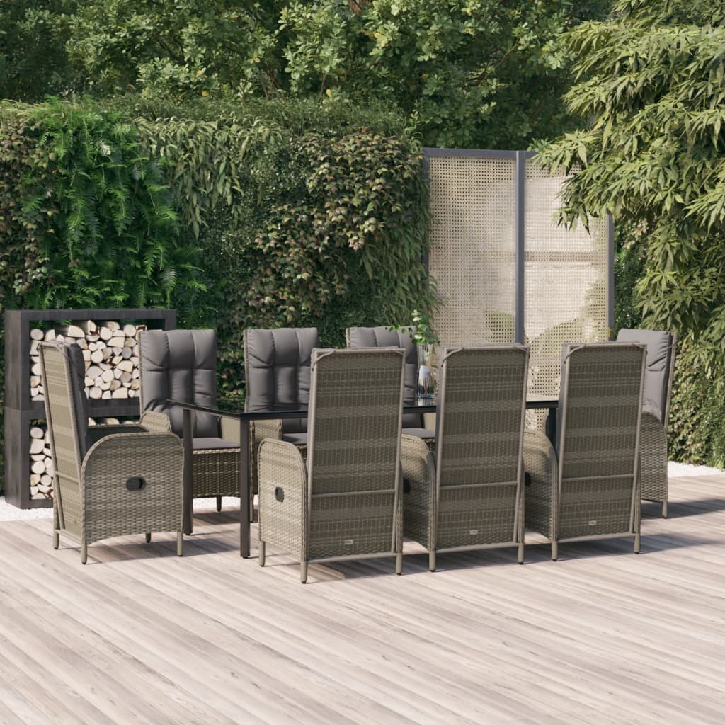 Set Mobilier De Grădină Cu Perne, 3 Piese, , Poliratan
