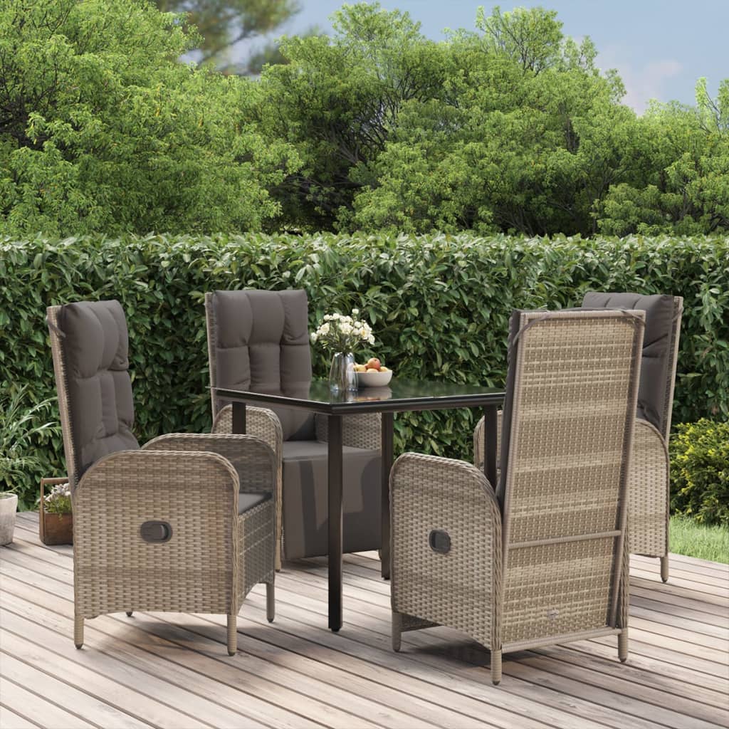 Set Mobilier De Grădină Cu Perne, 3 Piese, , Poliratan