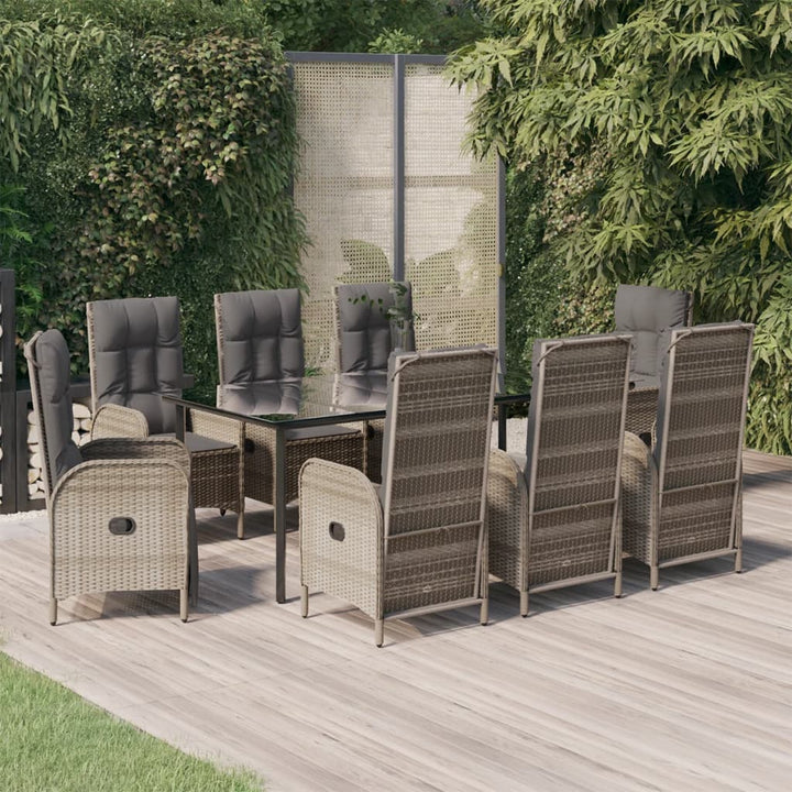 Set Mobilier De Grădină Cu Perne, 3 Piese, , Poliratan